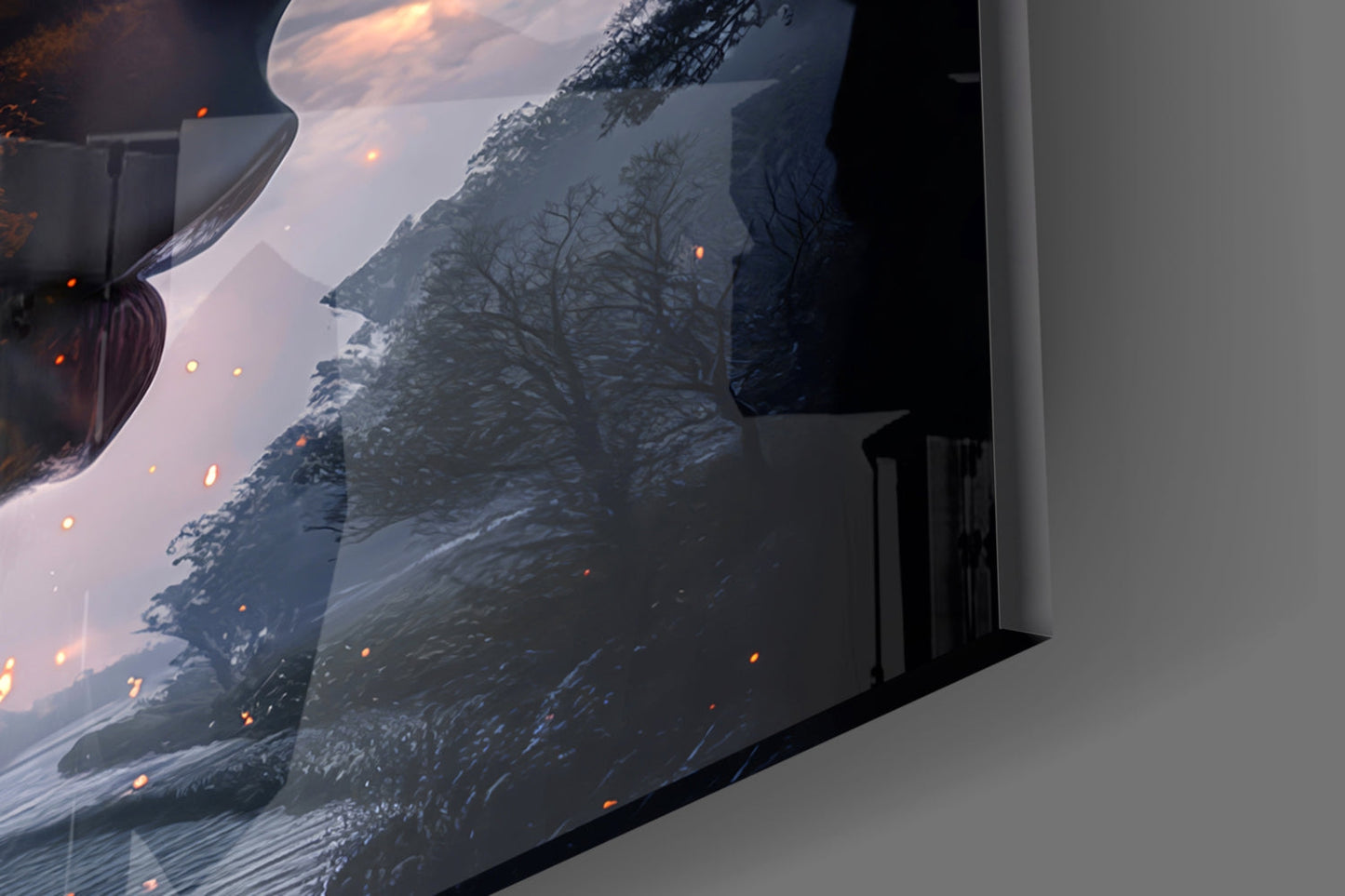The Fire Within Glass Wall Art