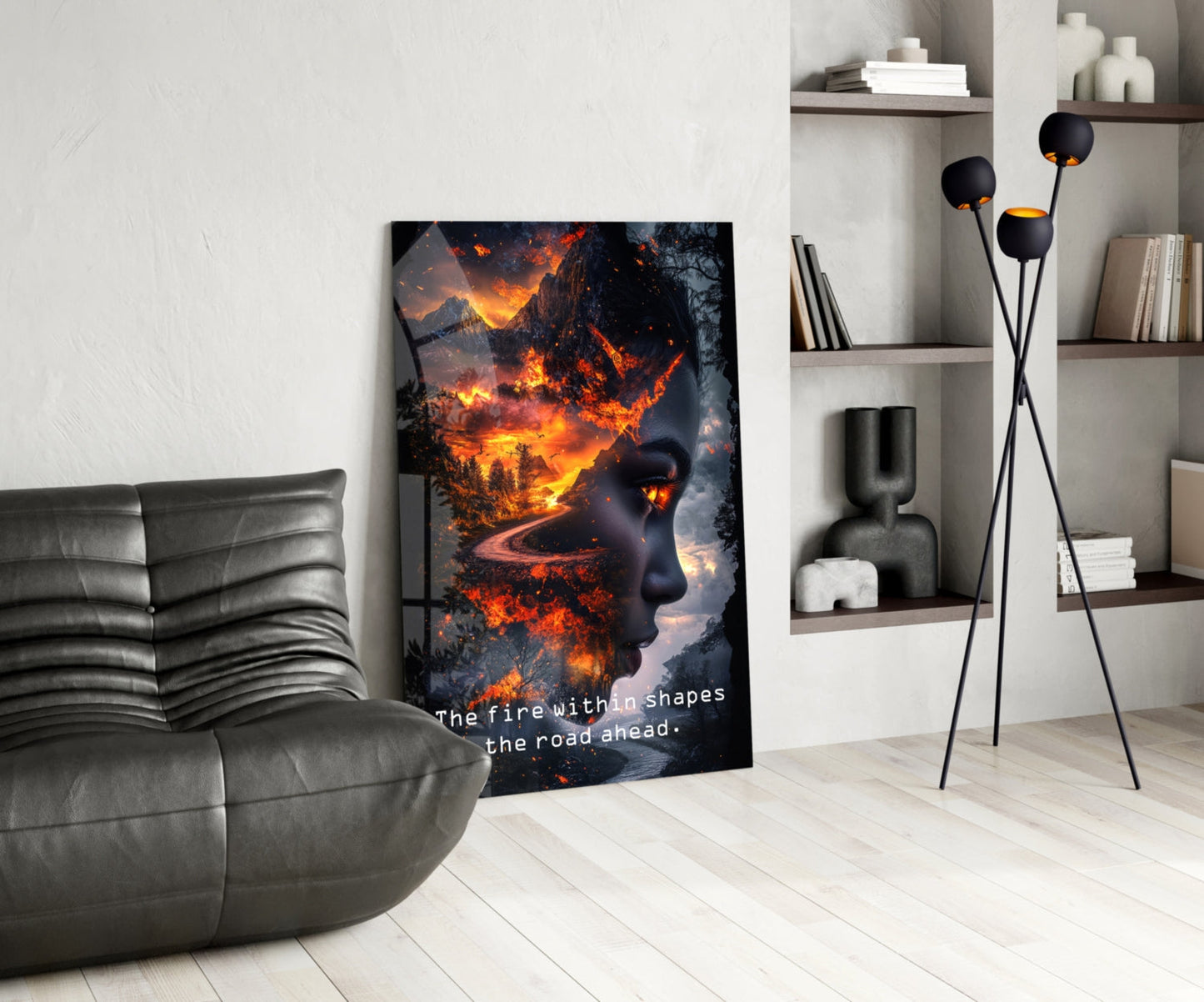 The Fire Within Glass Wall Art