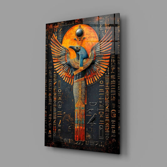 Winged God Glass Wall Art