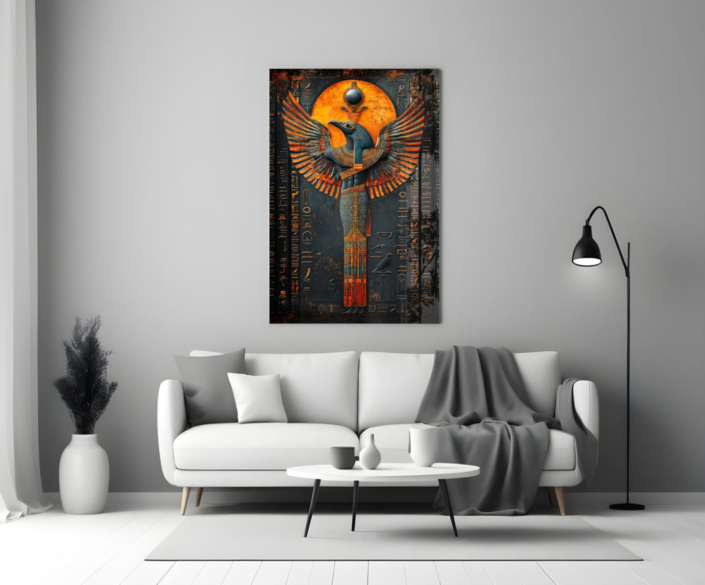 Winged God Glass Wall Art