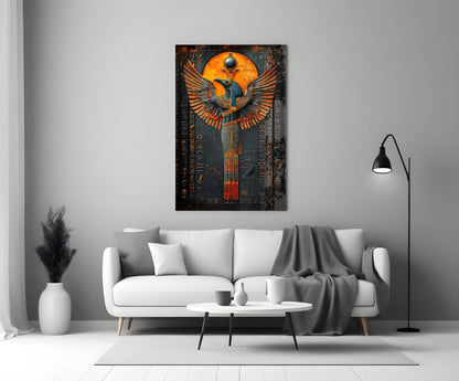 Winged God Glass Wall Art