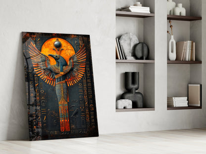Winged God Glass Wall Art