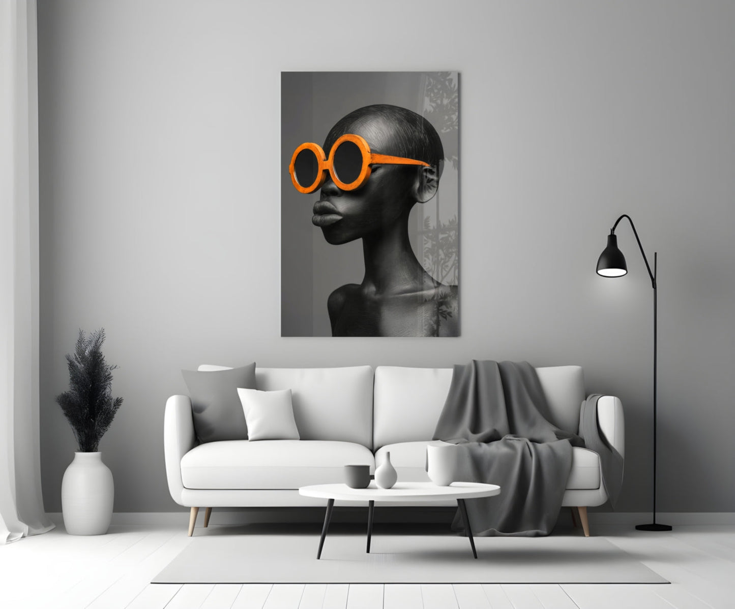 Faces of Colors Glass Wall Art