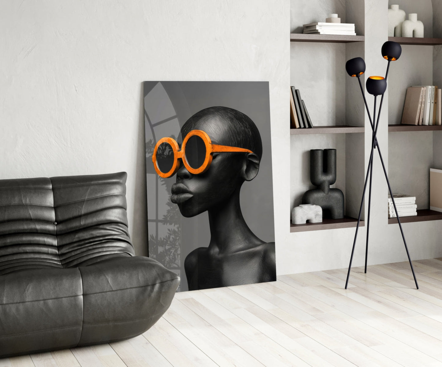 Faces of Colors Glass Wall Art