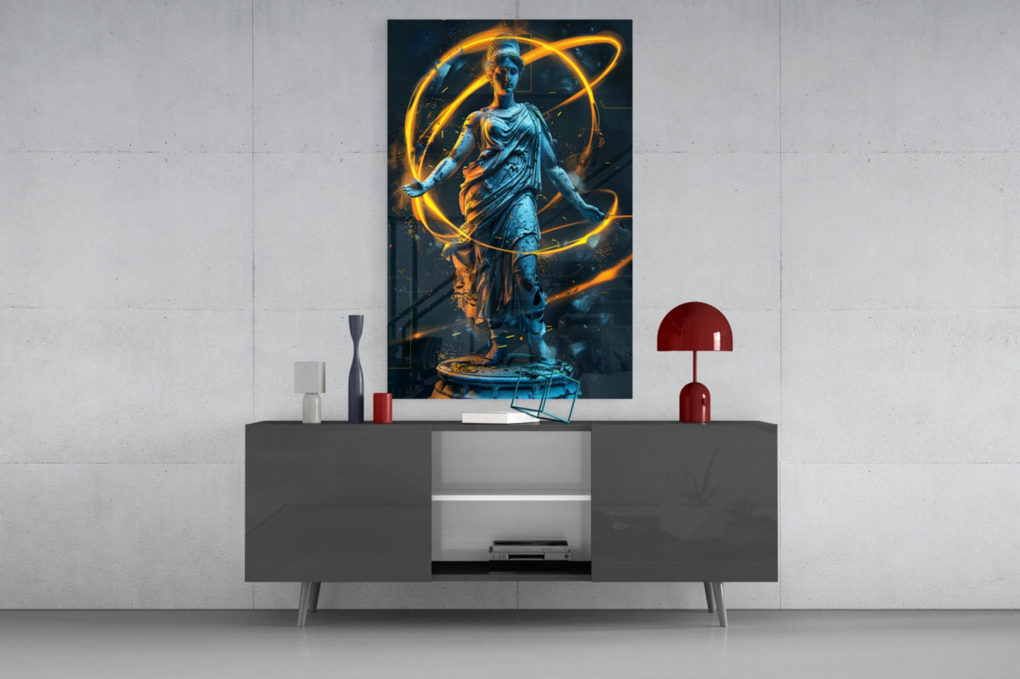 Neon Venus Glass Wall Art
