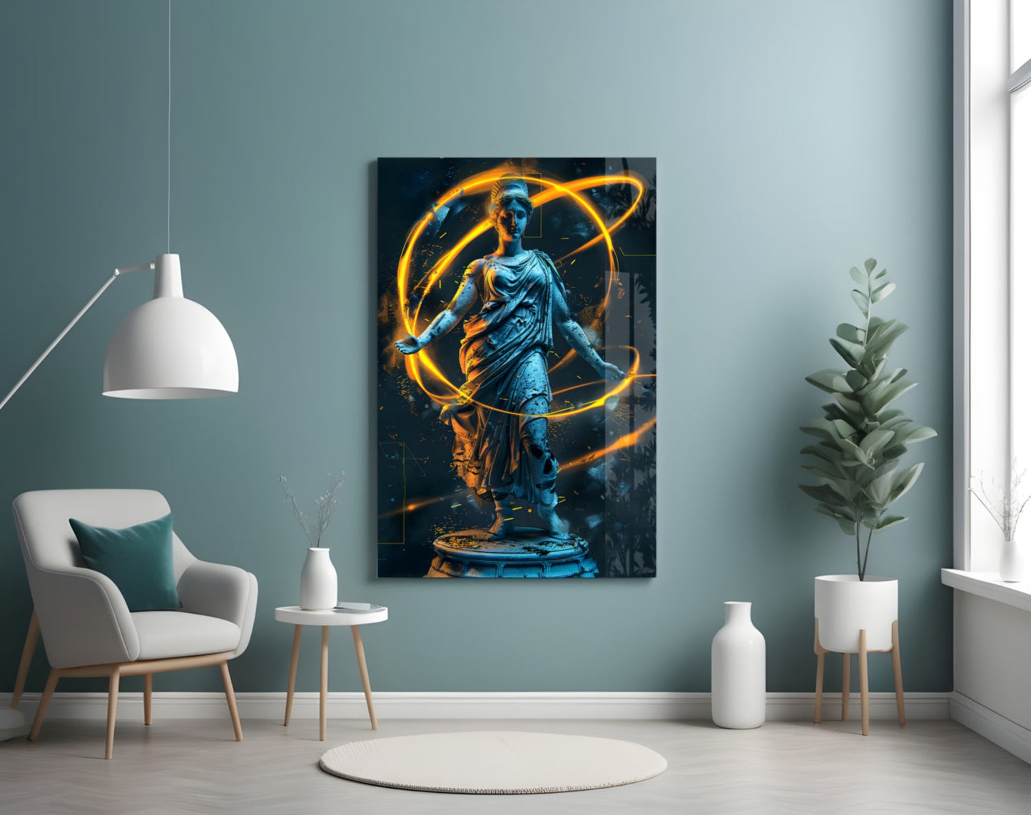 Neon Venus Glass Wall Art
