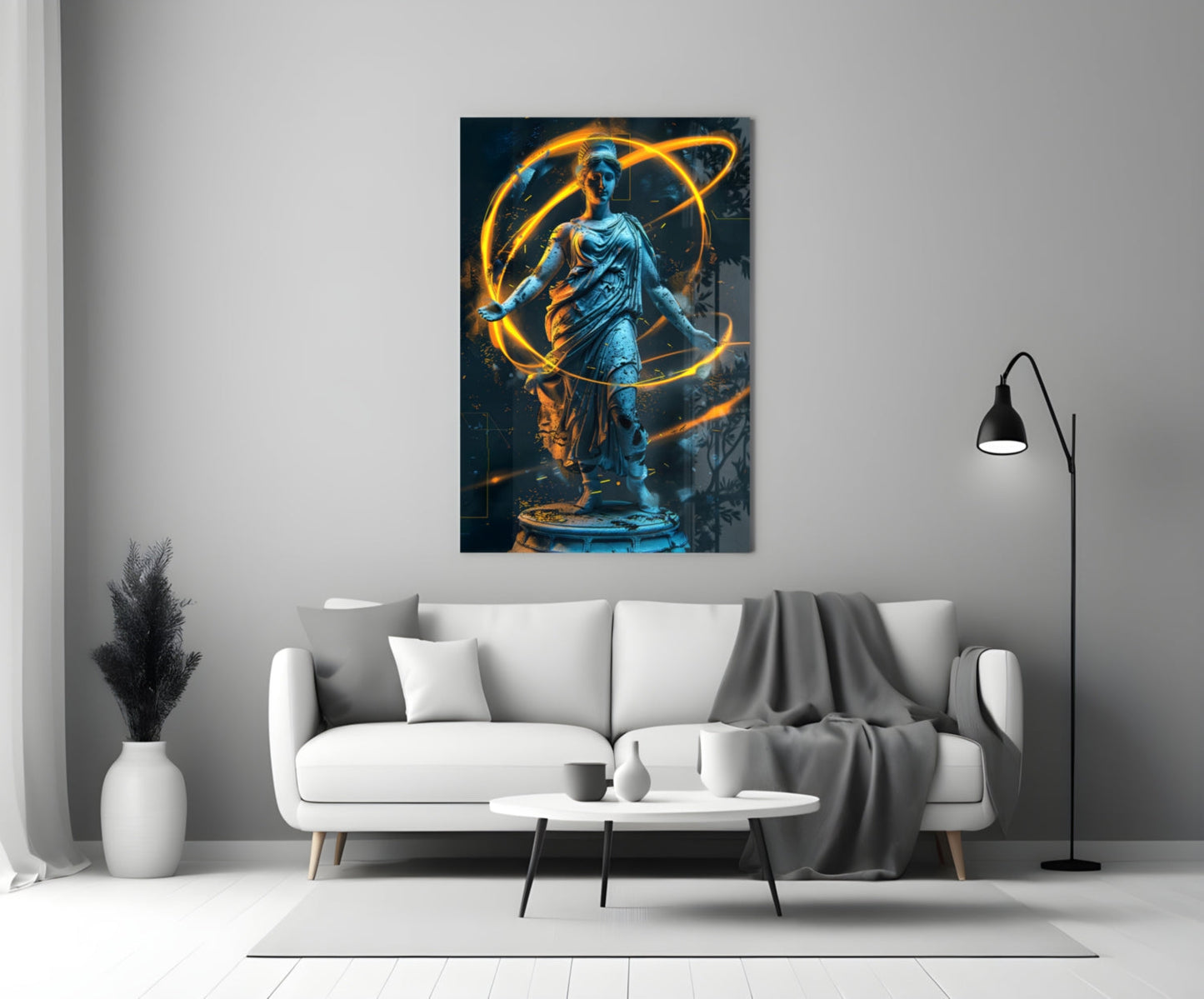 Neon Venus Glass Wall Art