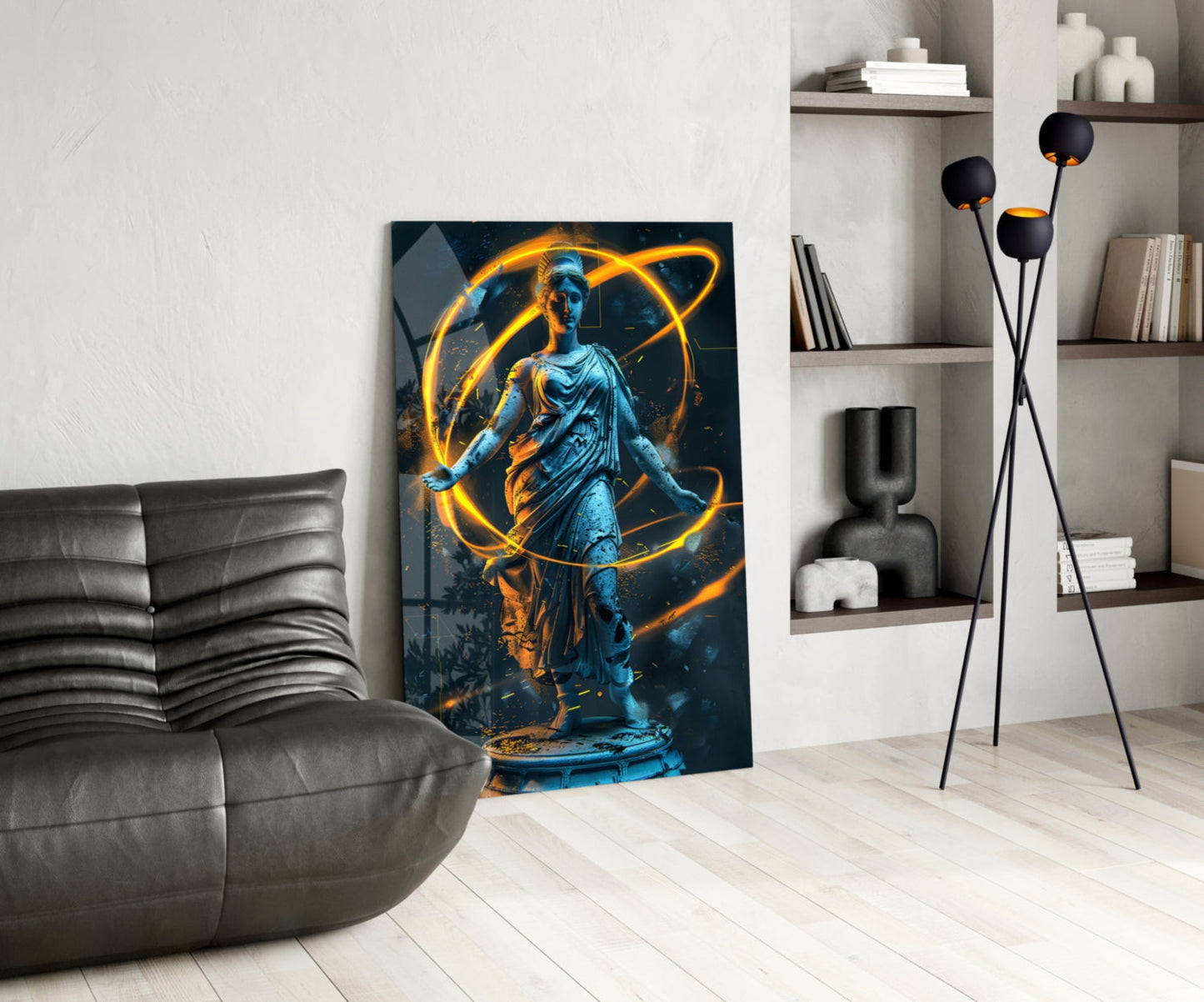 Neon Venus Glass Wall Art