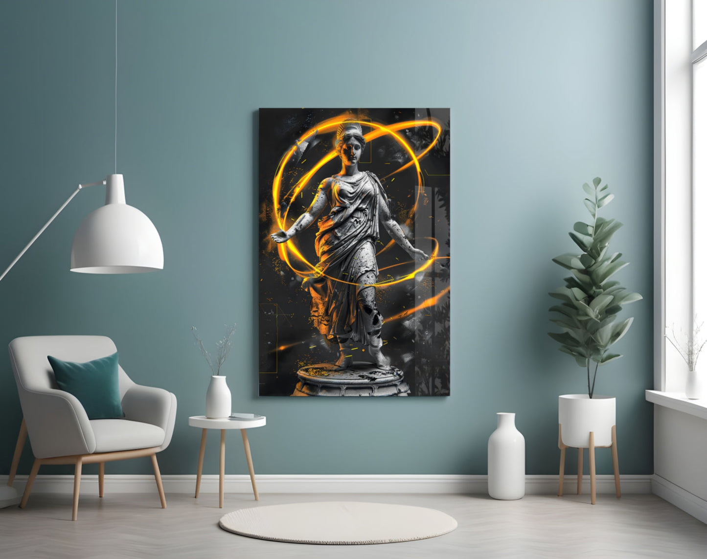 Neon Venus Glass Wall Art