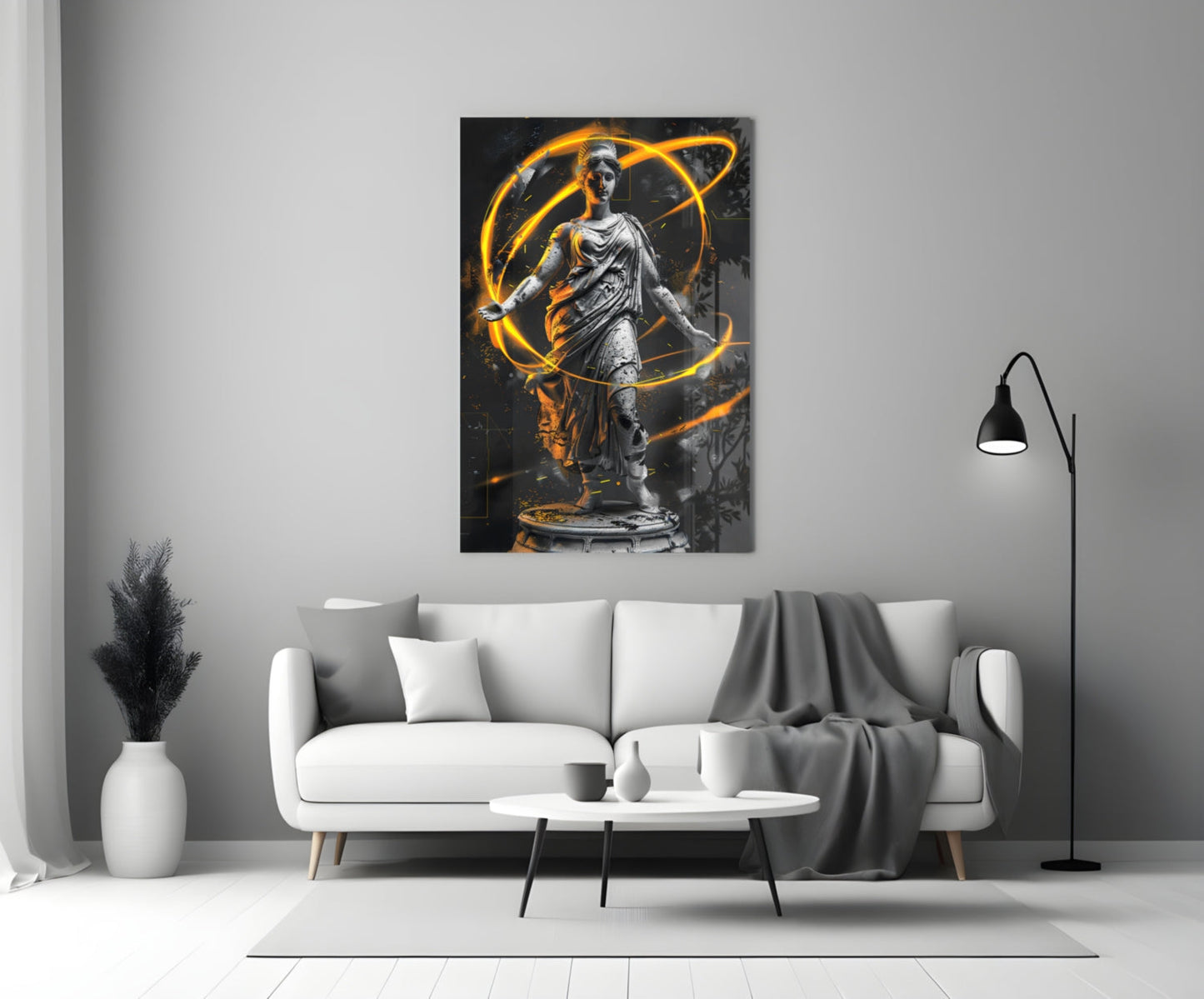 Neon Venus Glass Wall Art