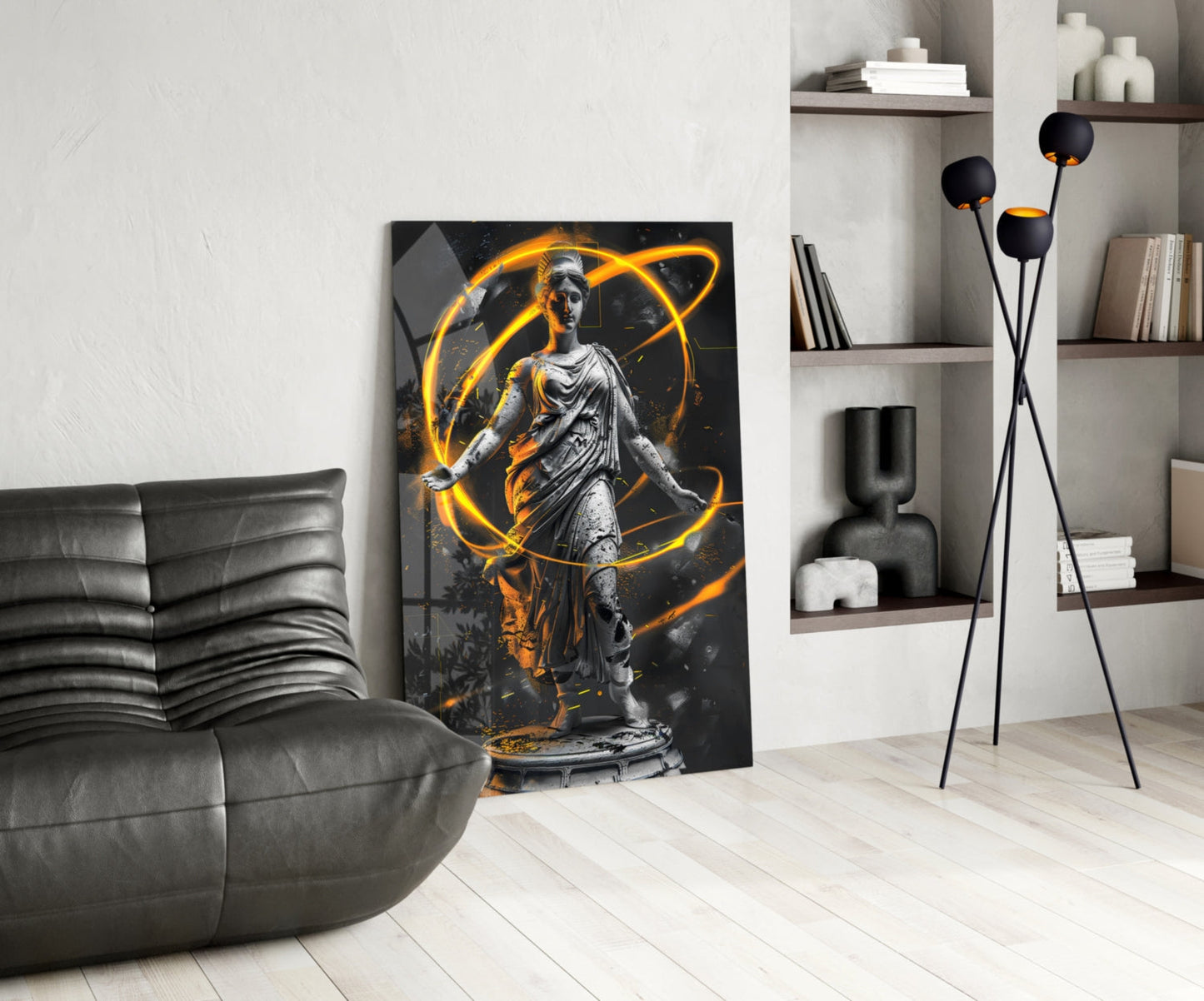 Neon Venus Glass Wall Art