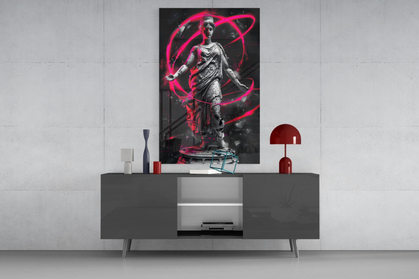 Neon Venus Glass Wall Art