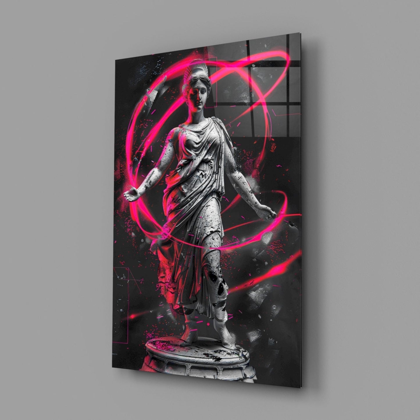 Neon Venus Glass Wall Art