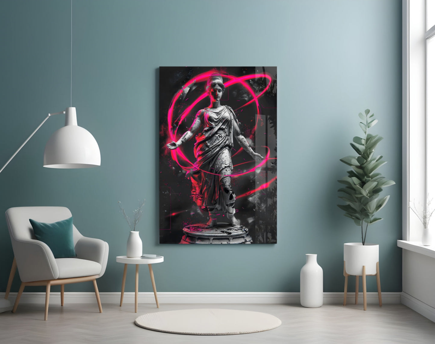 Neon Venus Glass Wall Art