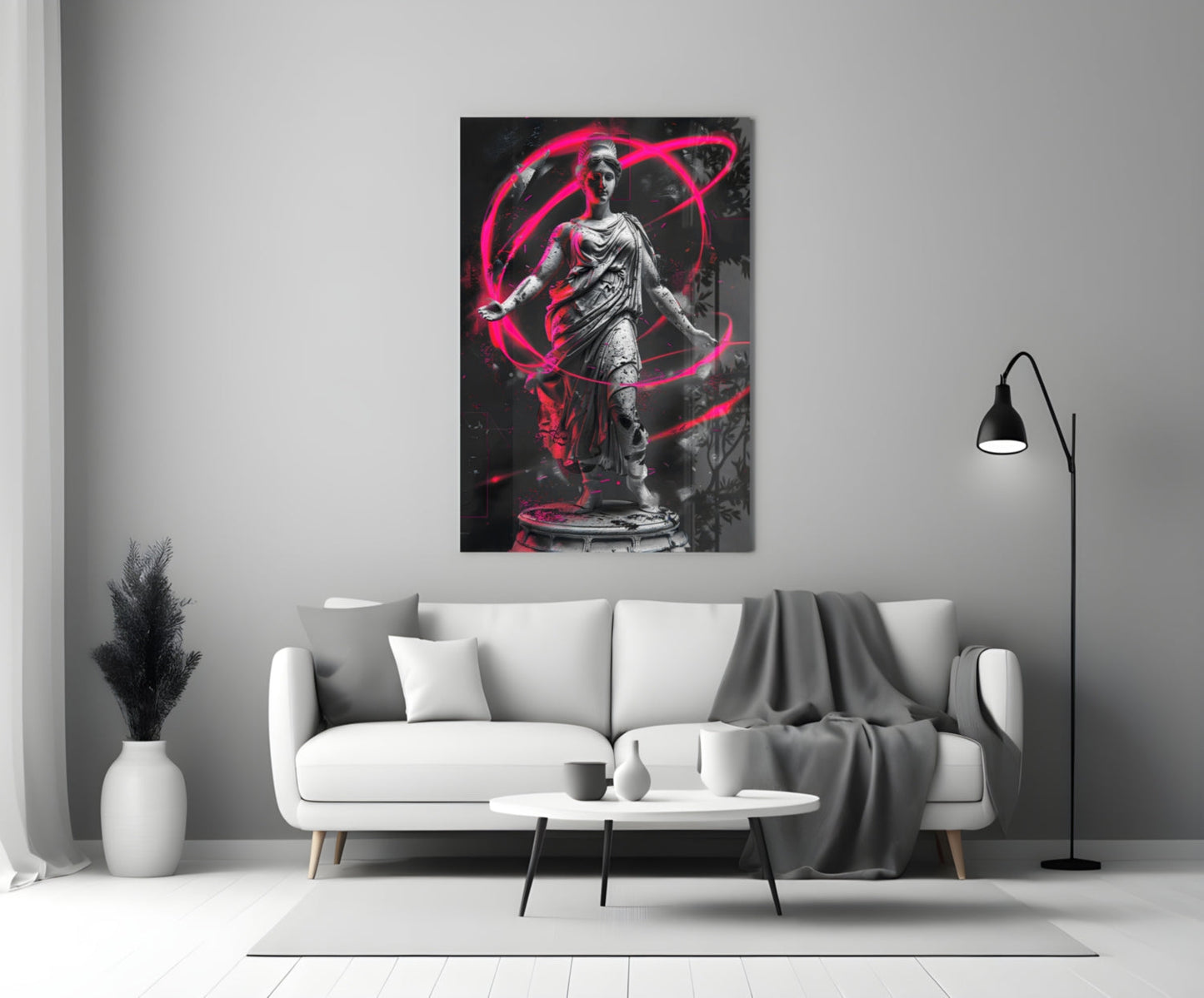 Neon Venus Glass Wall Art