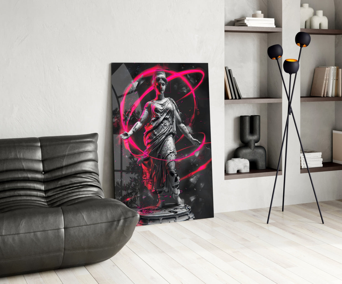 Neon Venus Glass Wall Art