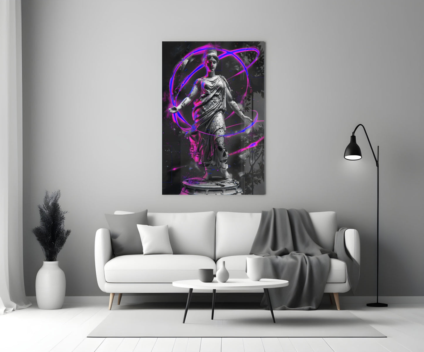 Neon Venus Glass Wall Art