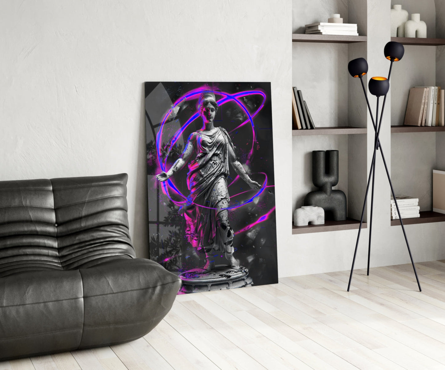 Neon Venus Glass Wall Art