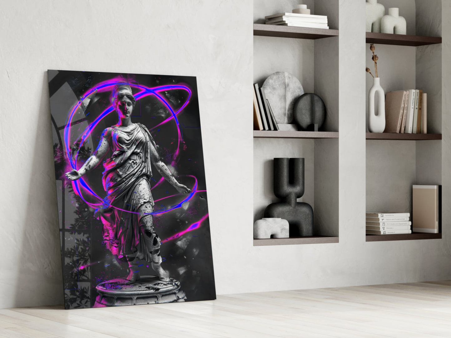 Neon Venus Glass Wall Art