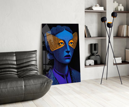 Striped Look Glass Wall Art
