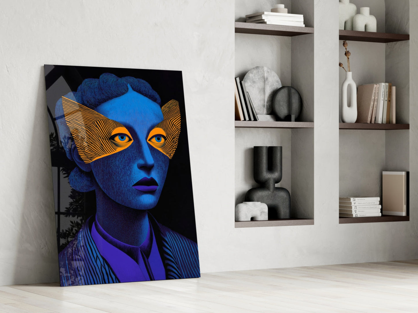 Striped Look Glass Wall Art