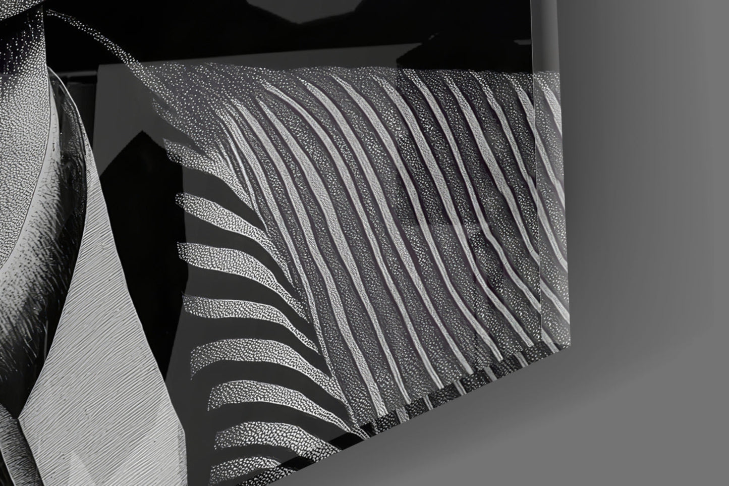 Striped Look Glass Wall Art