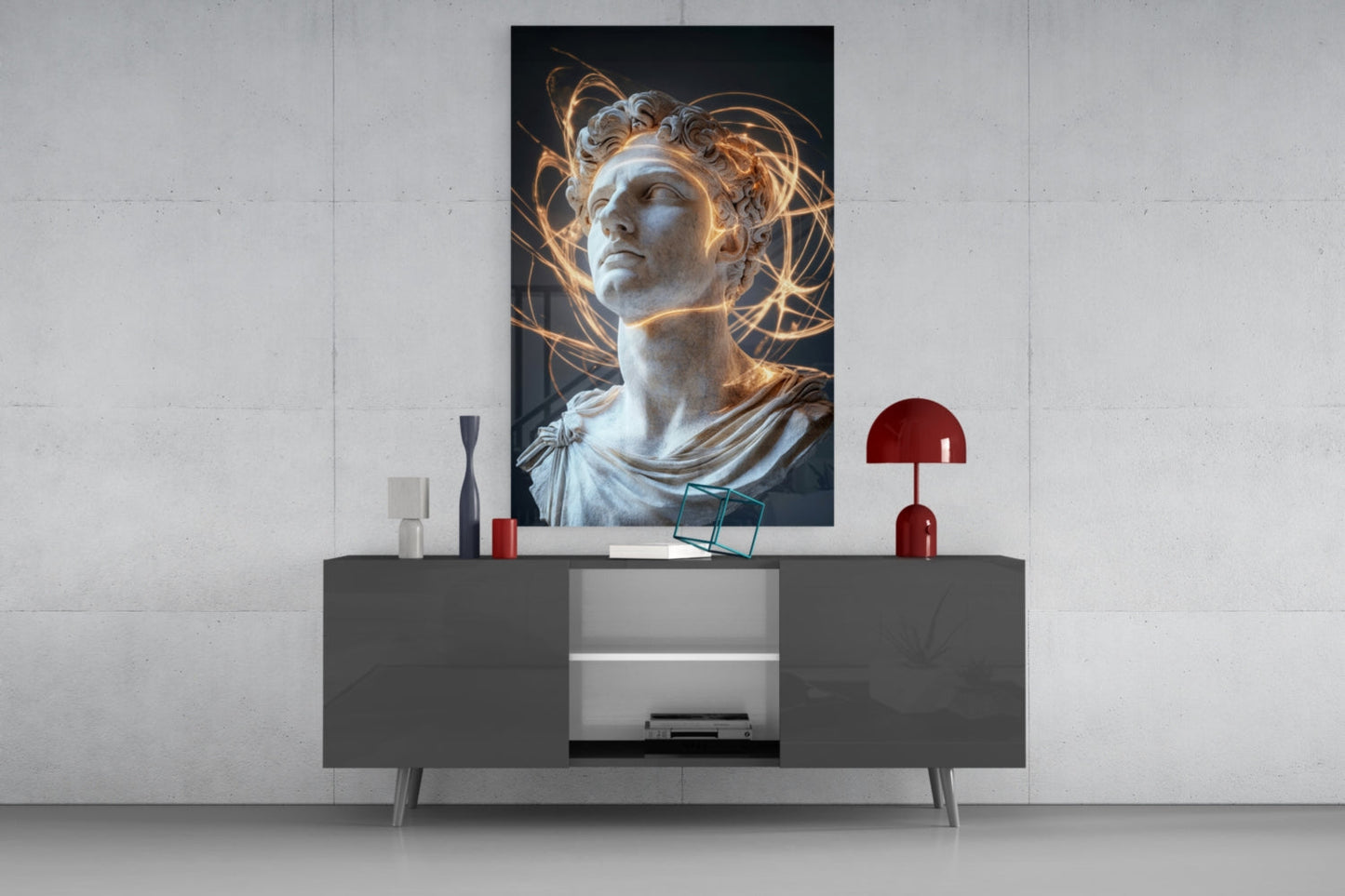 The Shining Mind of Aurelius Glass Wall Art