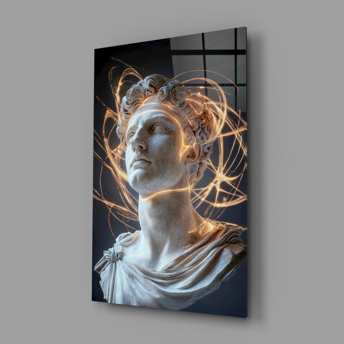 The Shining Mind of Aurelius Glass Wall Art