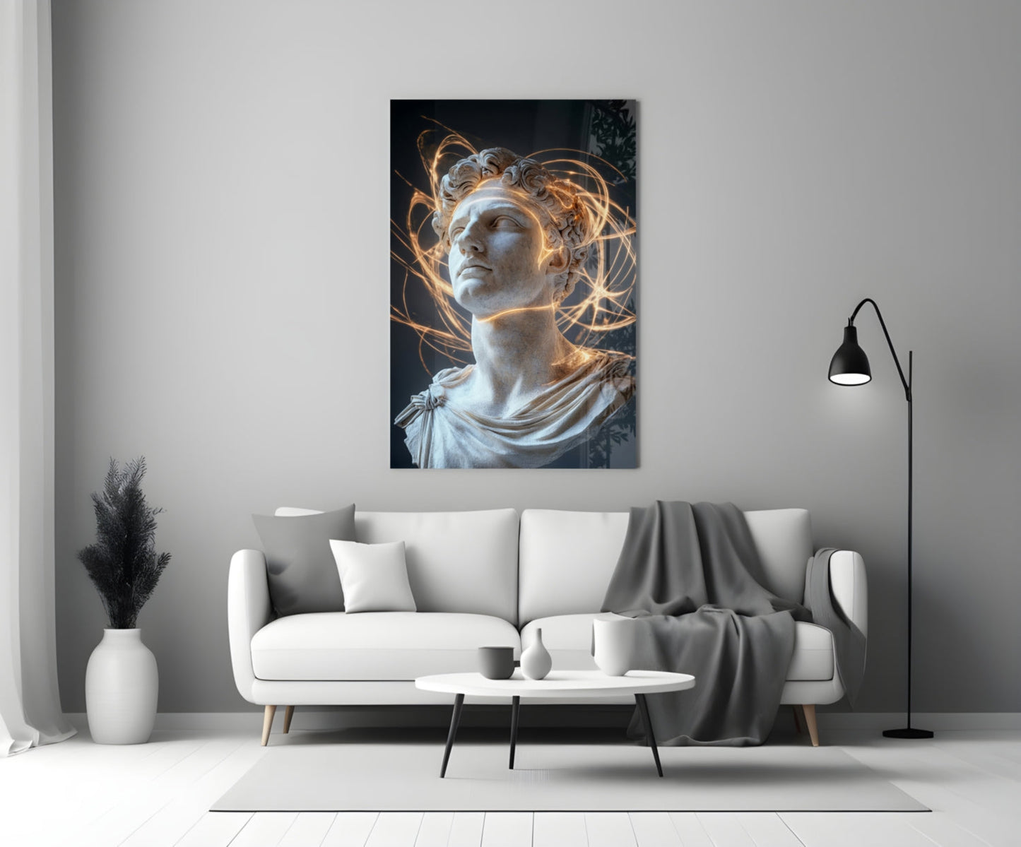 The Shining Mind of Aurelius Glass Wall Art