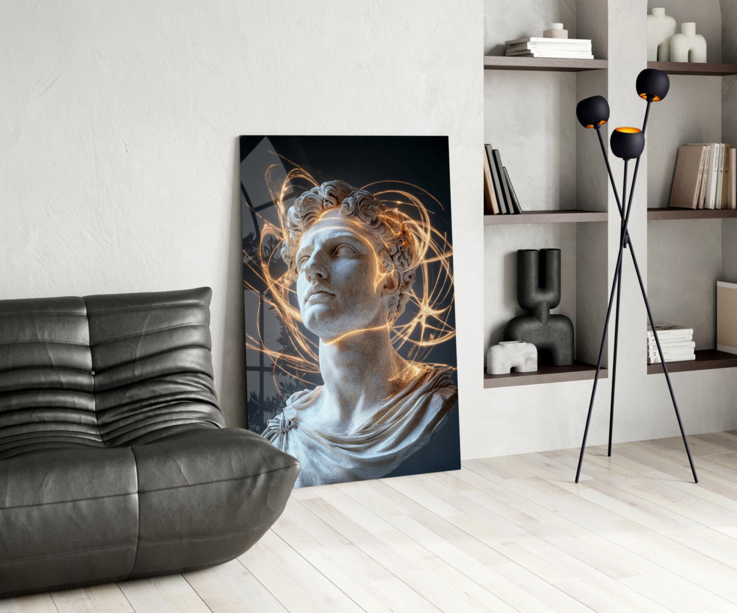 The Shining Mind of Aurelius Glass Wall Art
