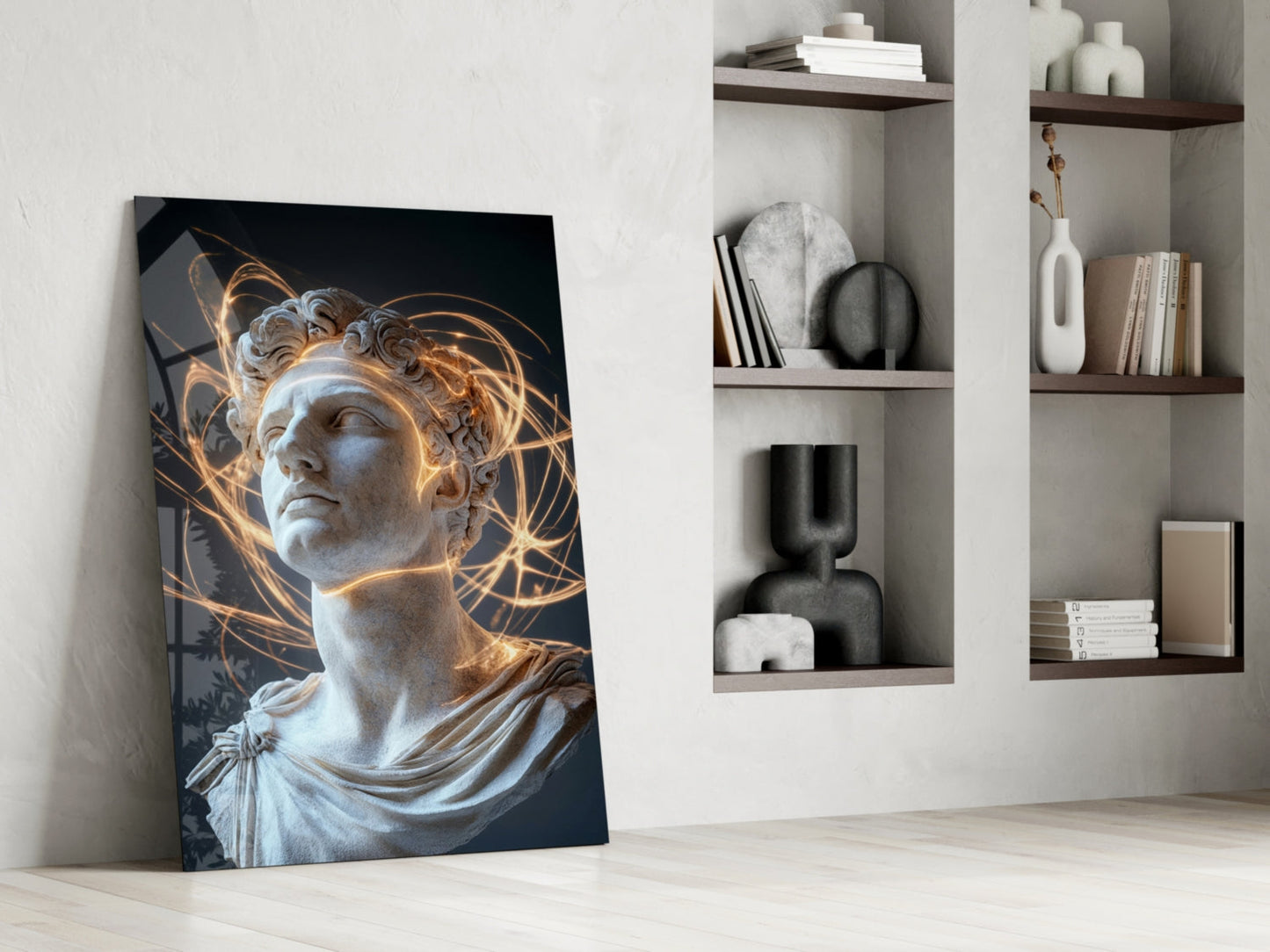 The Shining Mind of Aurelius Glass Wall Art