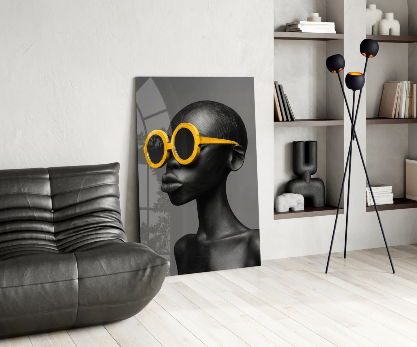 Faces of Colors Glass Wall Art