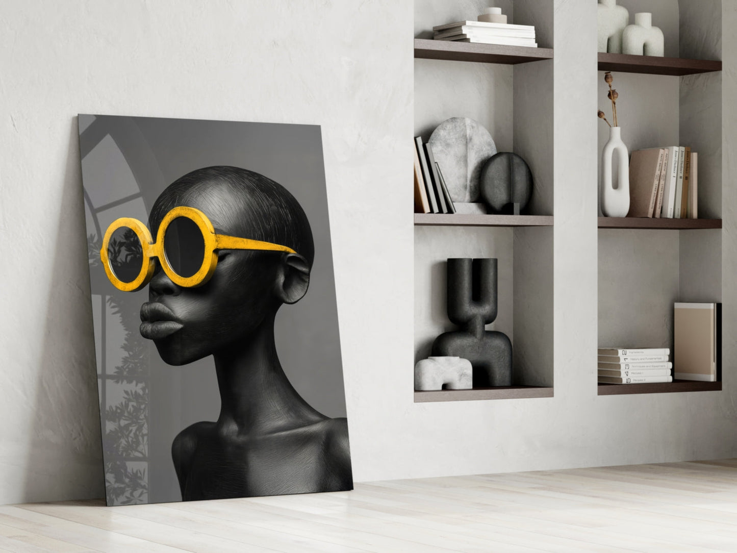 Faces of Colors Glass Wall Art