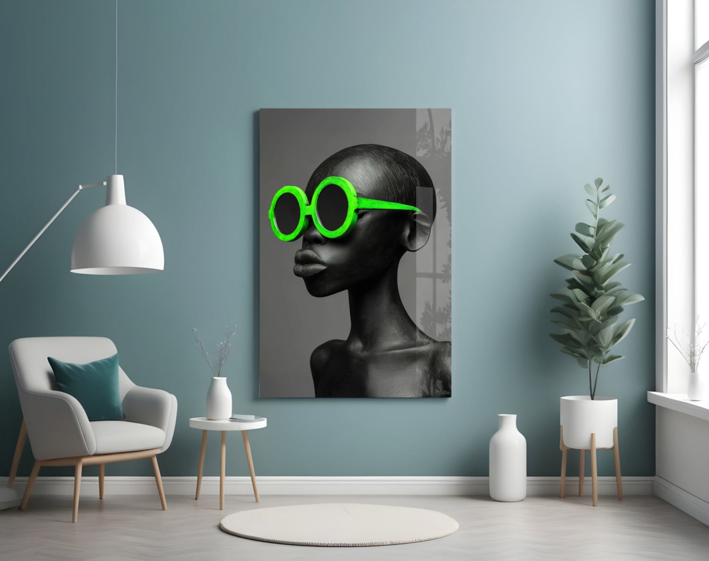 Faces of Colors Glass Wall Art