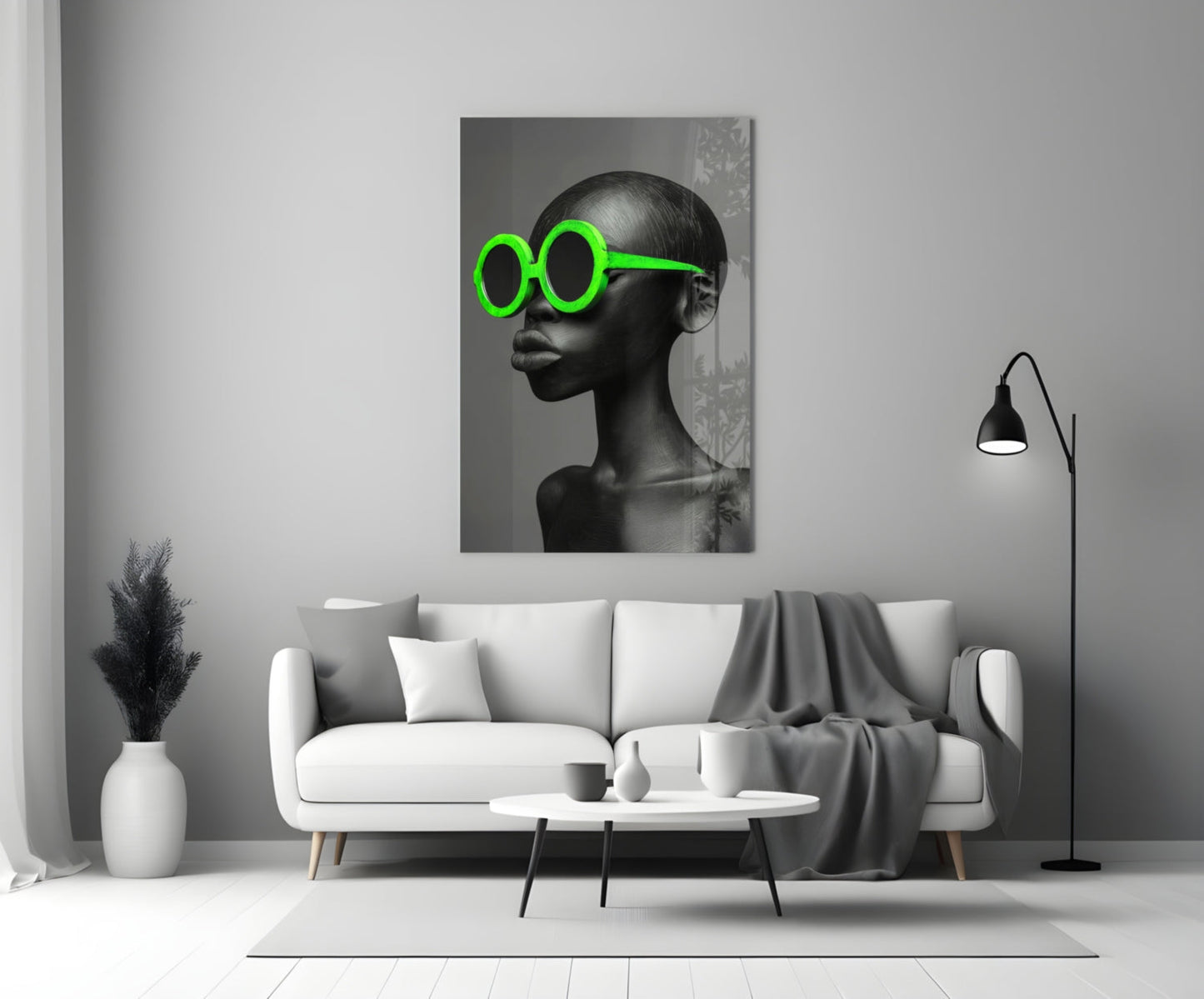 Faces of Colors Glass Wall Art