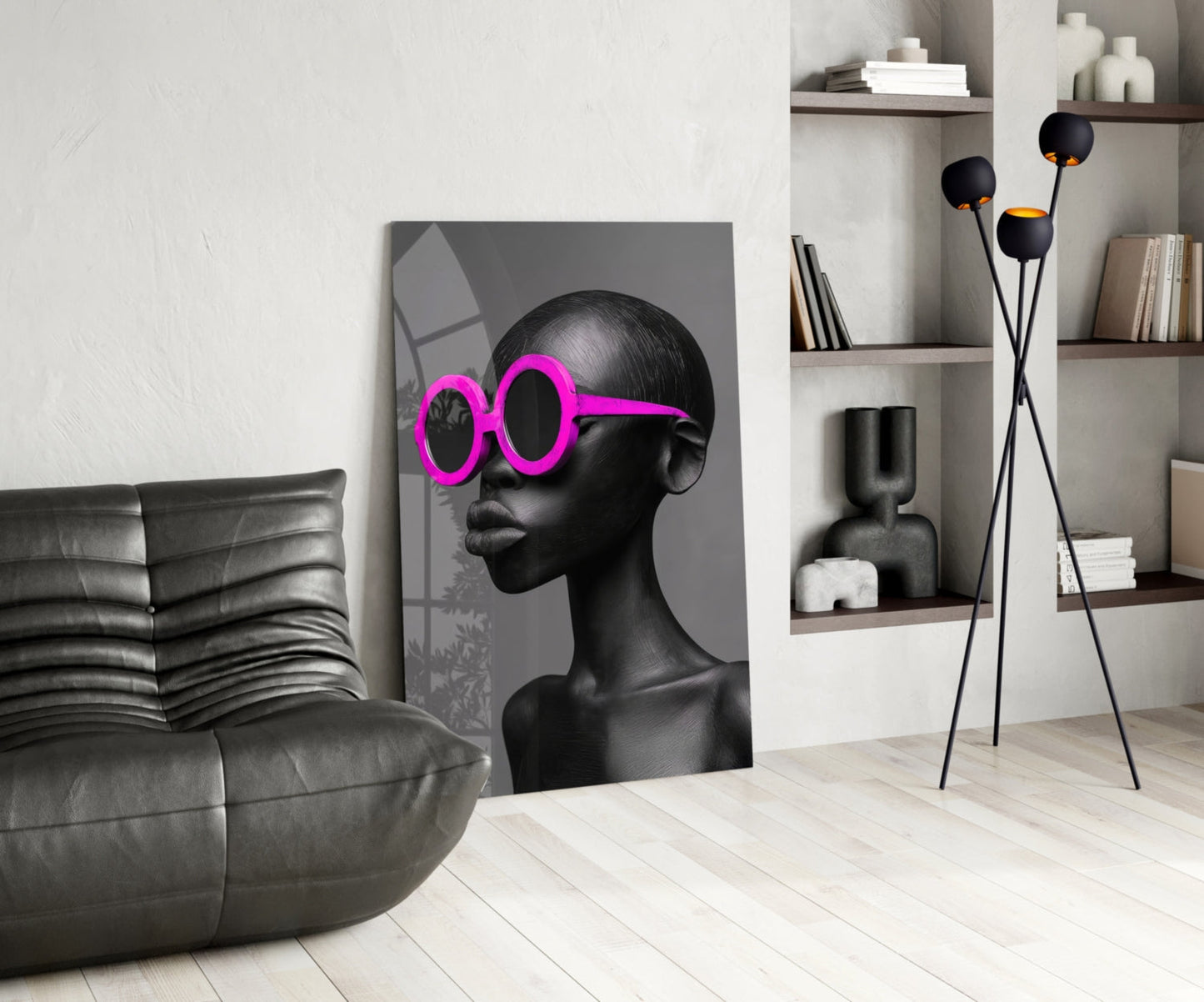 Faces of Colors Glass Wall Art