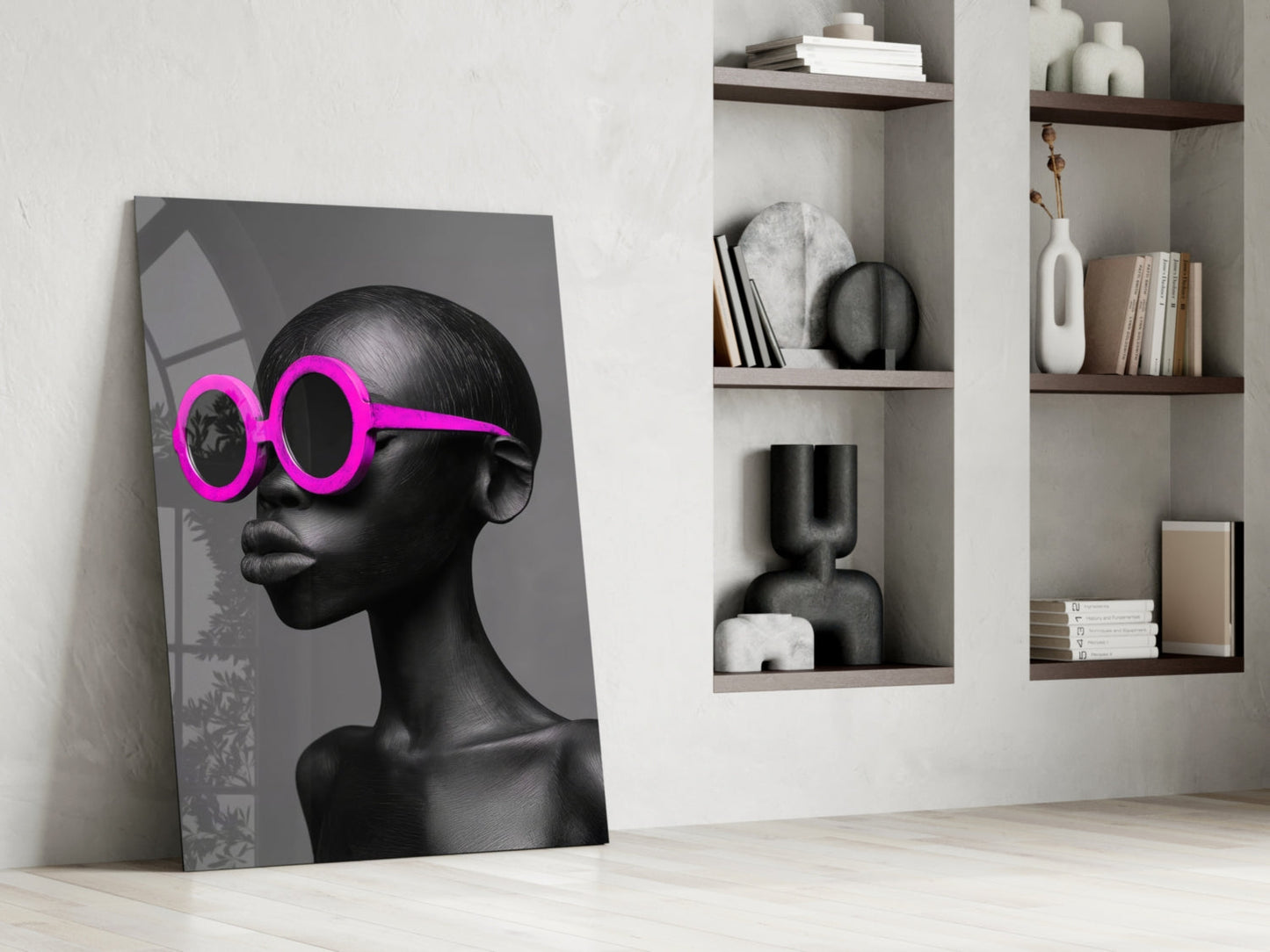 Faces of Colors Glass Wall Art