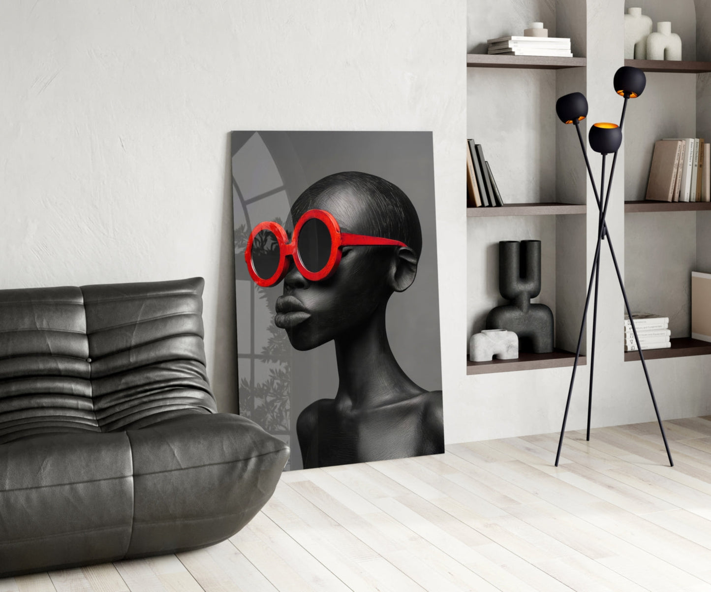 Faces of Colors Glass Wall Art