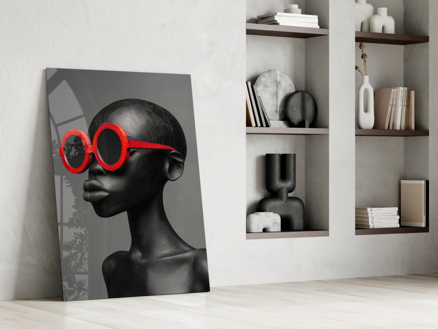 Faces of Colors Glass Wall Art