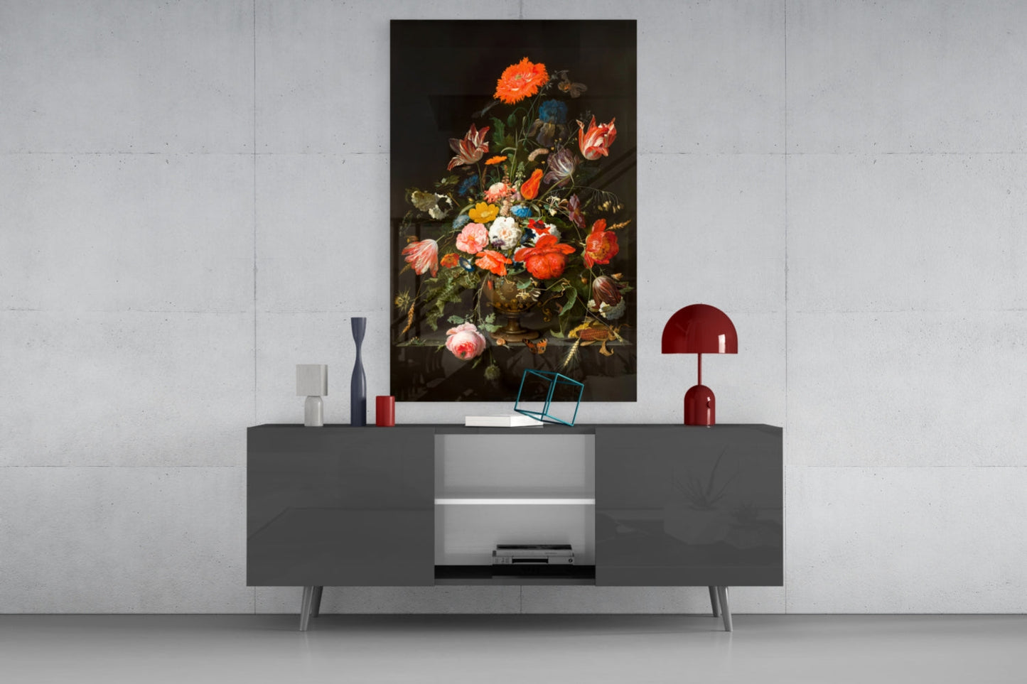 The Wealth in the Vase Glass Wall Art