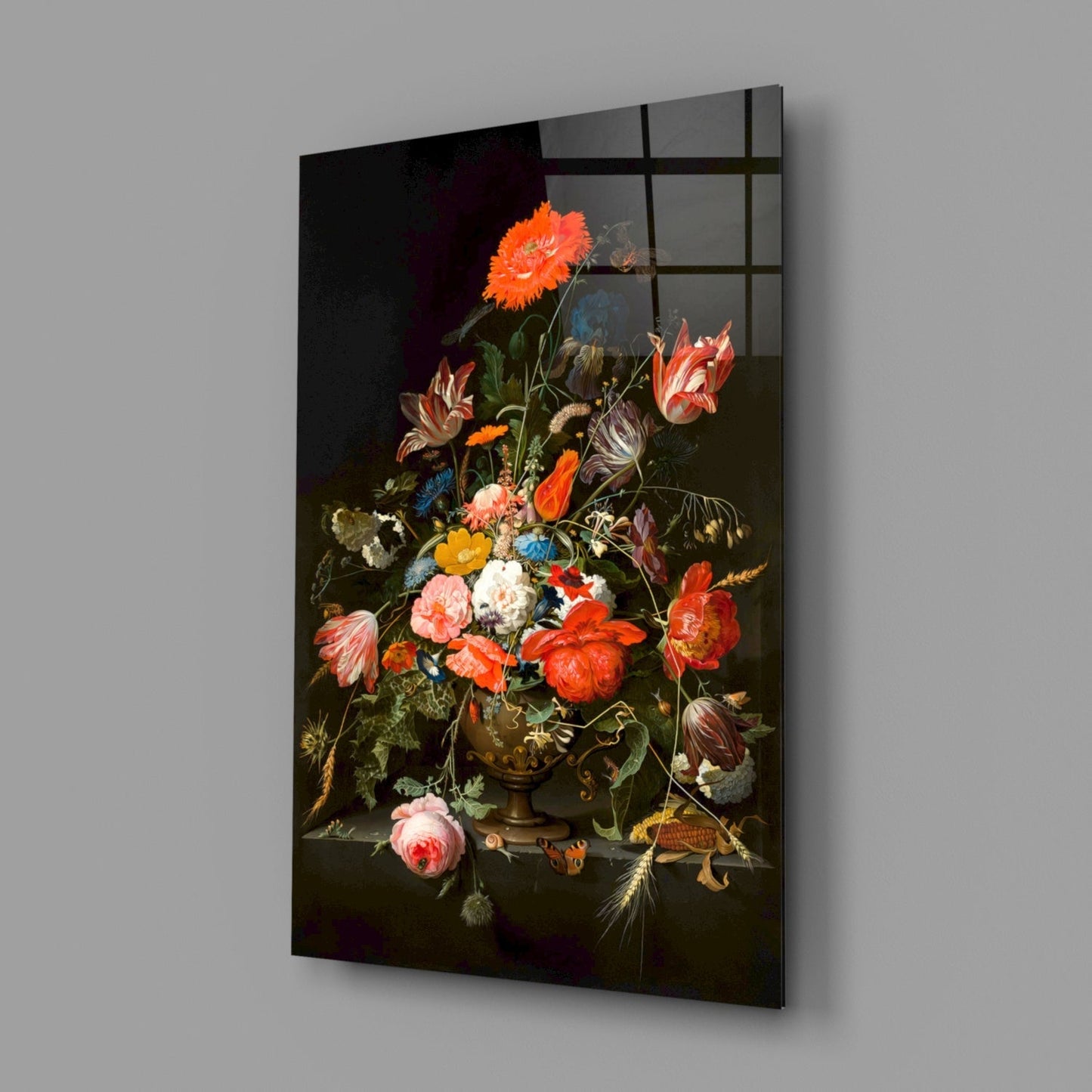 The Wealth in the Vase Glass Wall Art