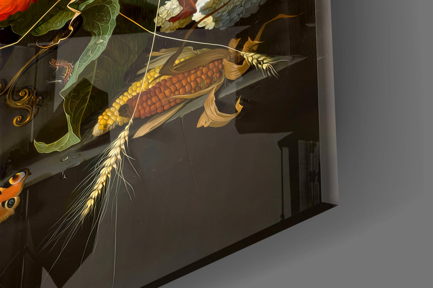 The Wealth in the Vase Glass Wall Art