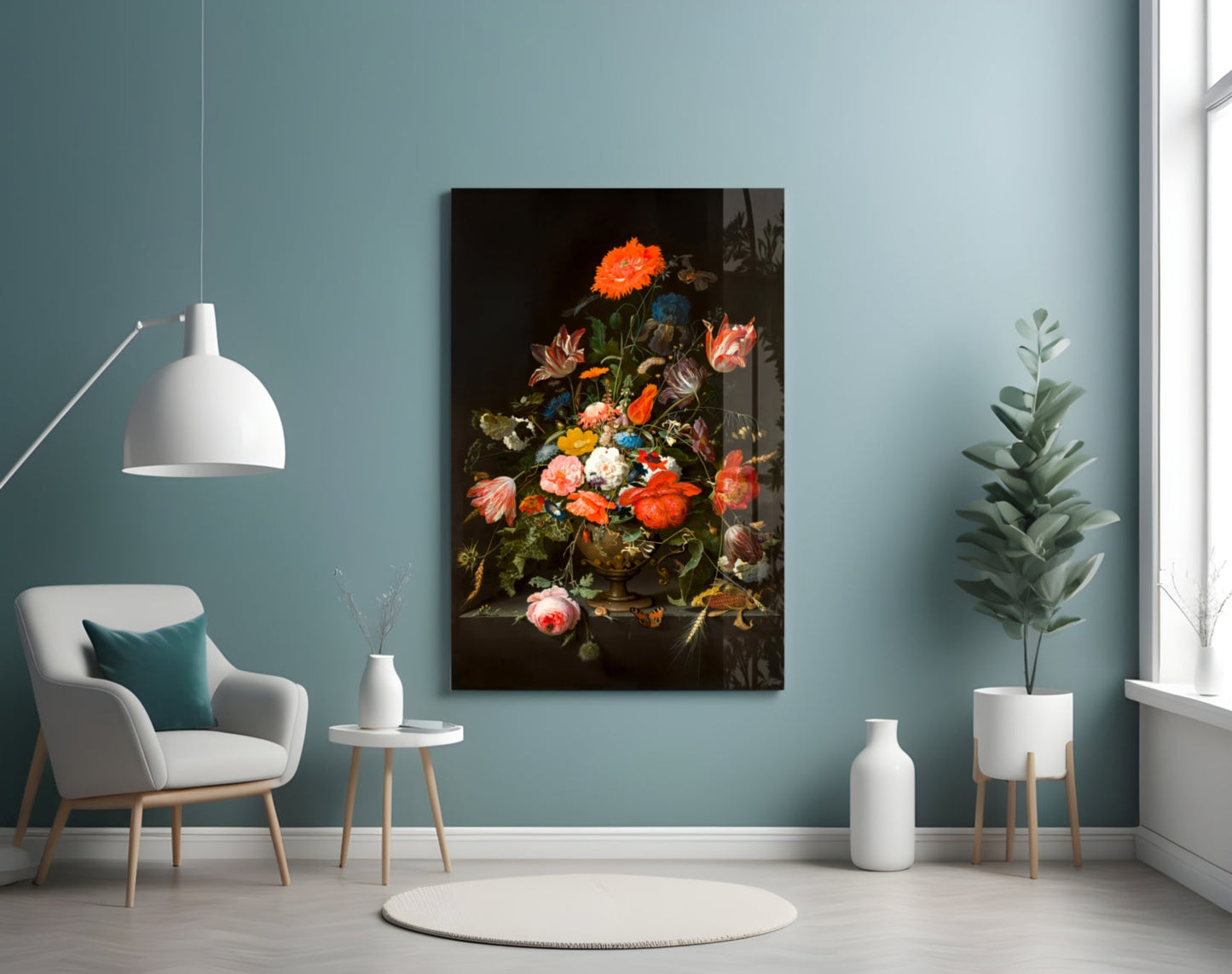 The Wealth in the Vase Glass Wall Art