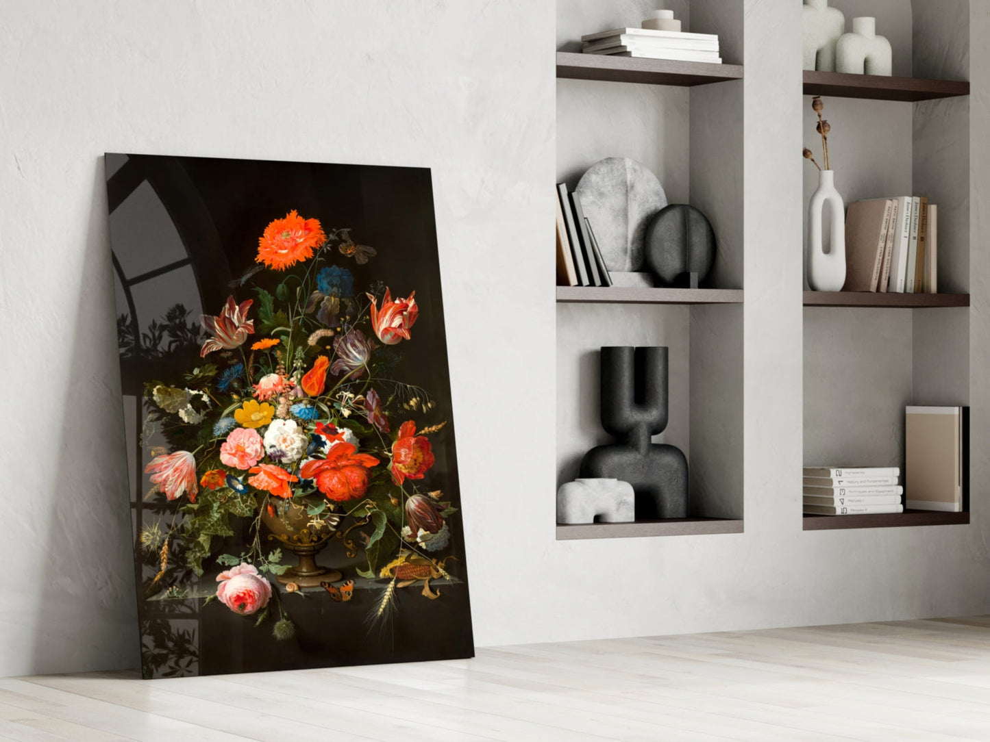 The Wealth in the Vase Glass Wall Art