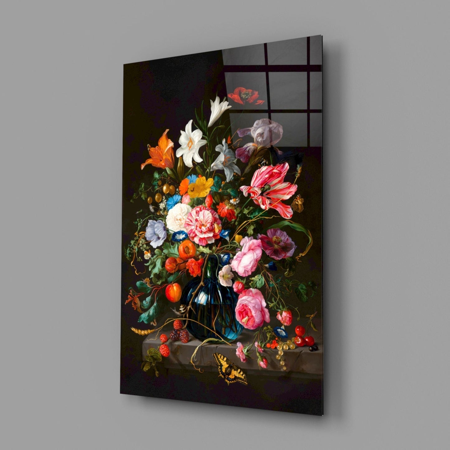 Classical Still Life Glass Wall Art