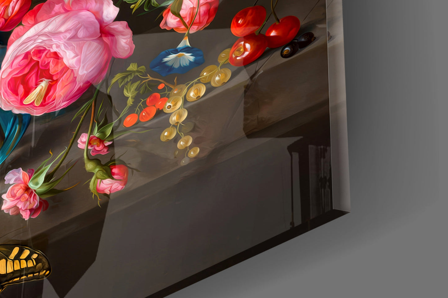 Classical Still Life Glass Wall Art