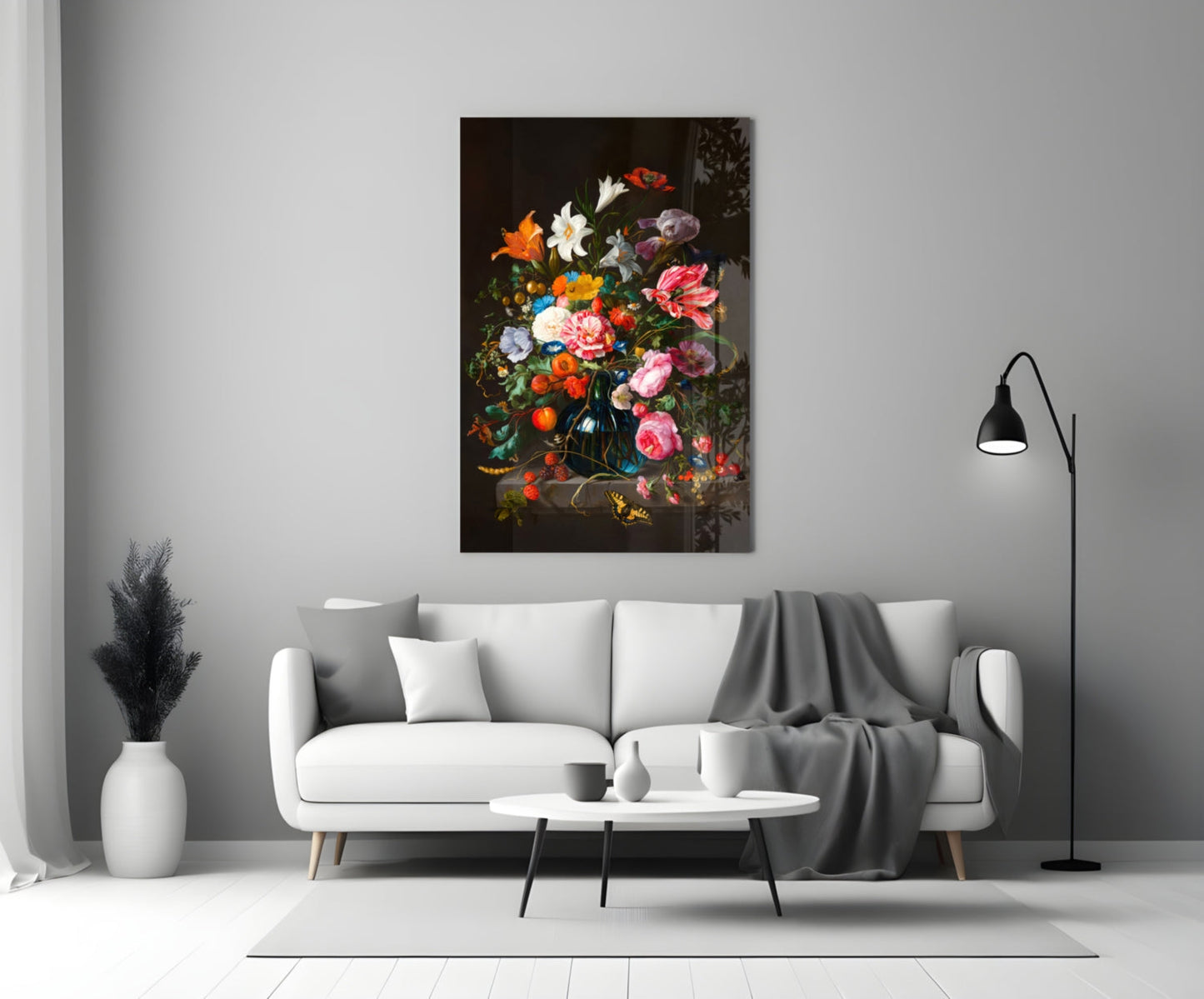 Classical Still Life Glass Wall Art