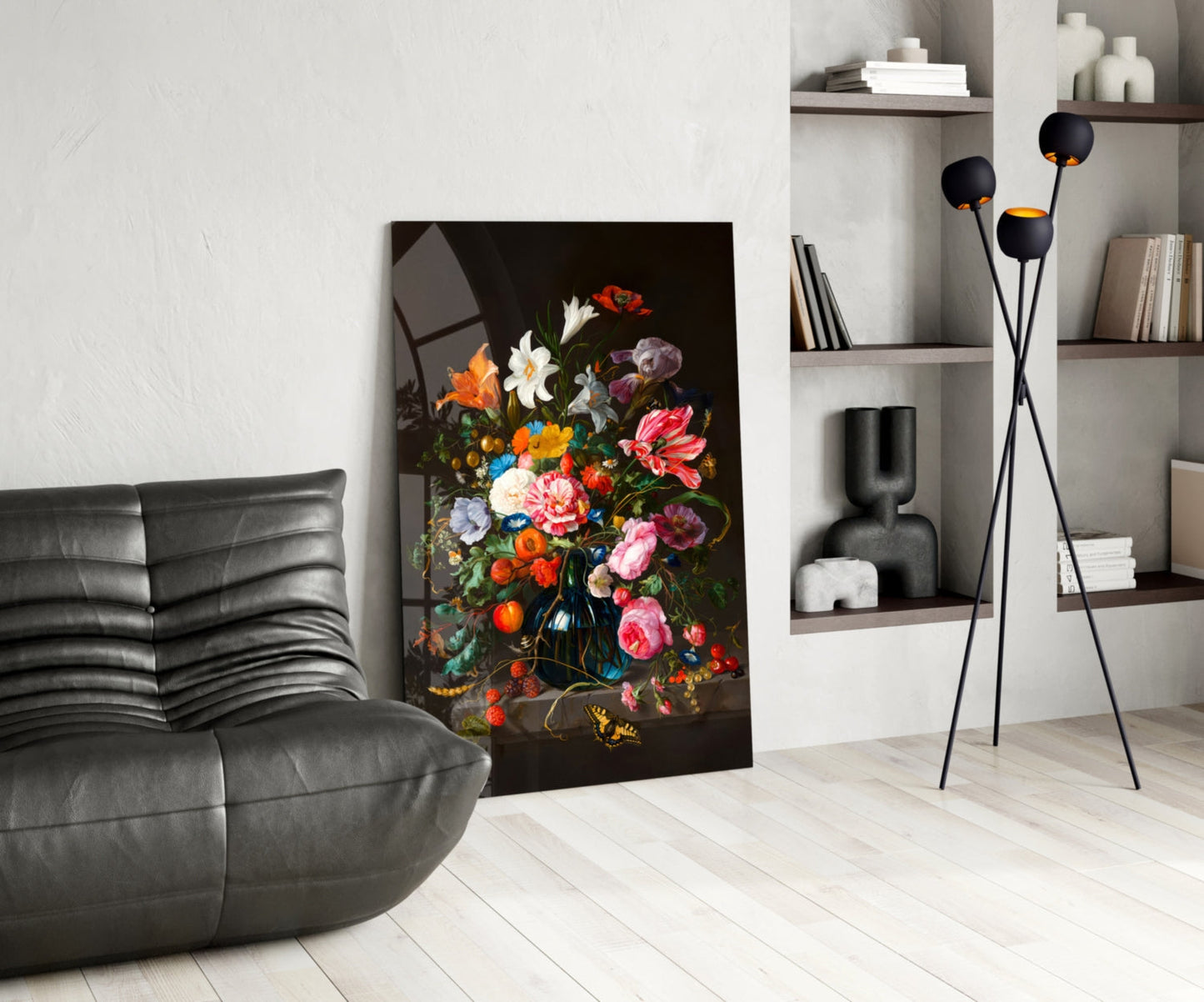 Classical Still Life Glass Wall Art