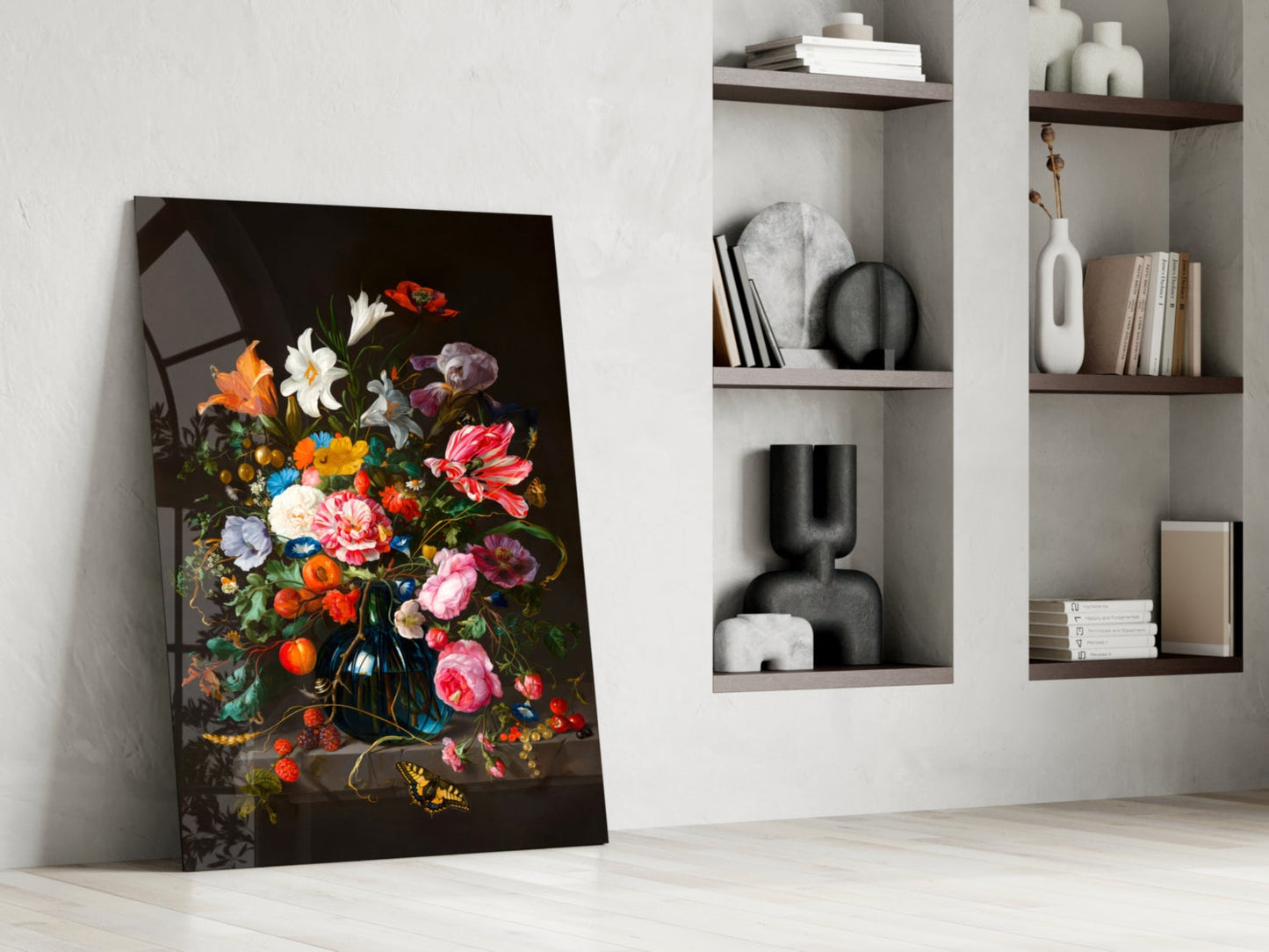 Classical Still Life Glass Wall Art