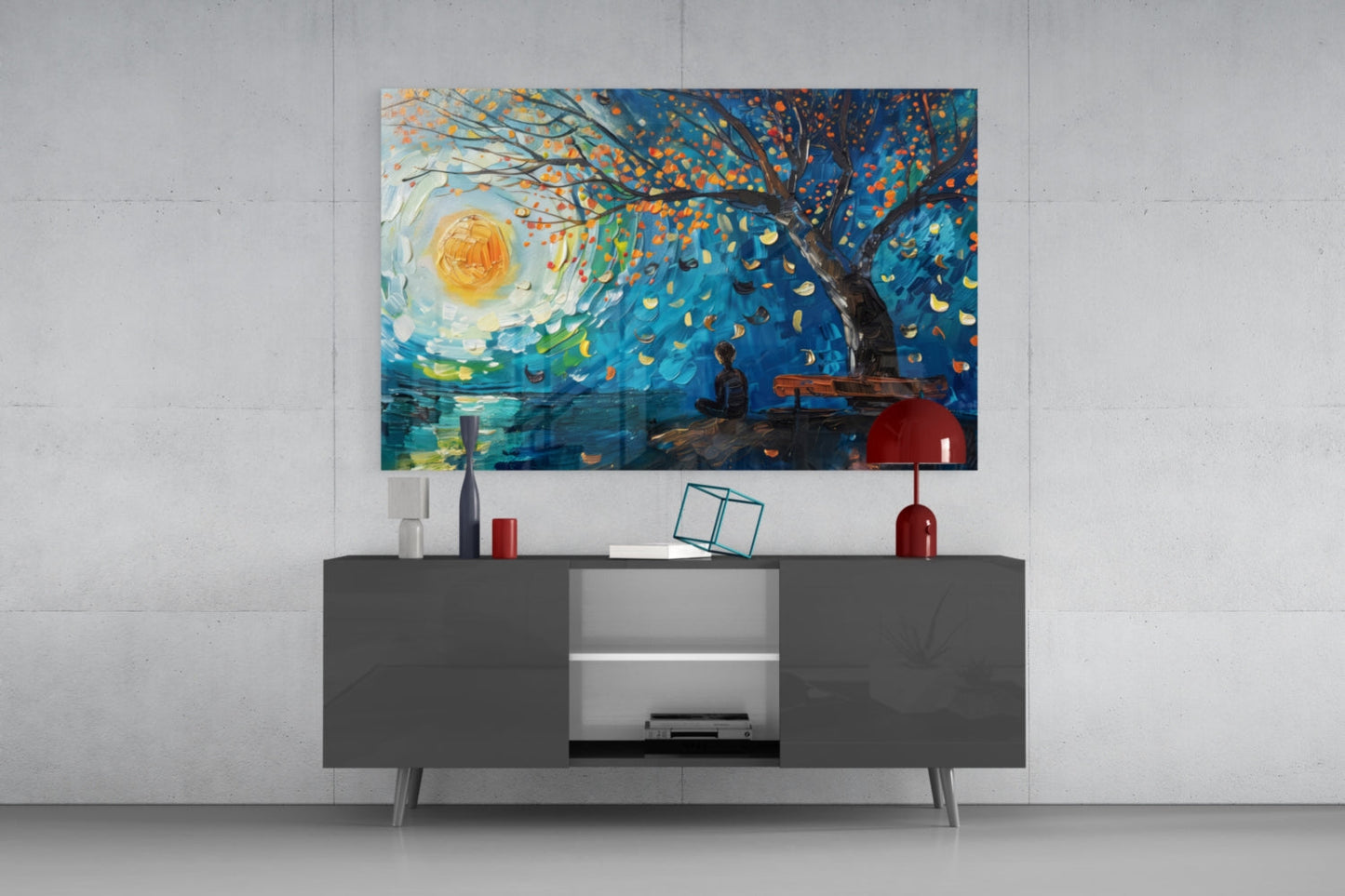 Solitude and Peace Glass Wall Art